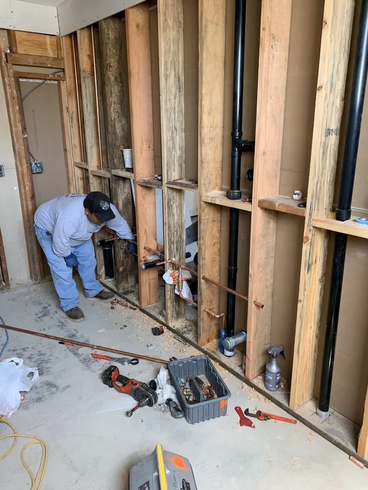Commercial rough-in plumbing for Gas Line Repair in Delta